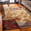 Tapis beige tissé à la machine Adetomiwa-86598866