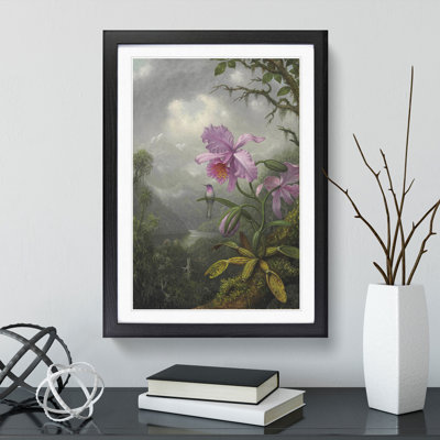 Hummingbird on the Orchid Plant by Martin Johnson Heade - Picture Frame Painting
