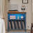 Large Record Player Stand with Charging Station, LED Lights & Vinyl Storage Cabinet for 230 Albums-123045104