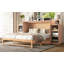Lit escamotable double avec tiroirs et tablettes de rangement spacieux, idéal pour les chambres d'amis ou les chambres compactes-237900982