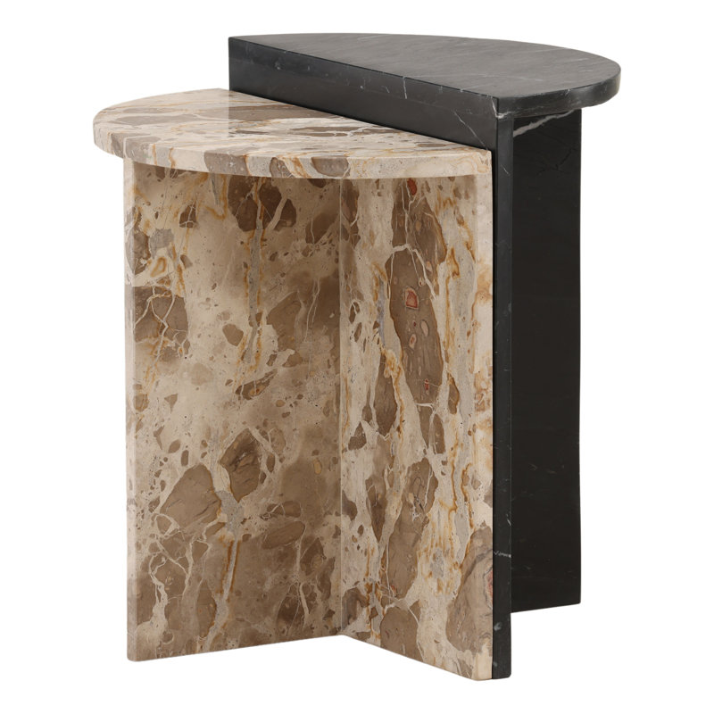 Ensemble de 2 tables gigognes Harrington crème noir