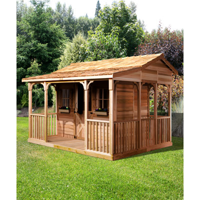 Cookhouse 16 ft. W x 12 ft. D Western Red Cedar Wood Storage Shed