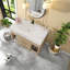 Meuble-lavabo et lavabo de salle de bain moderne peu encombrant, pierre frittée durable, compact pour les petits espaces