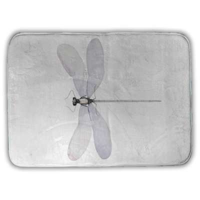 Delicate dragonfly Bath Mat with Non-Slip Backing - Quick Dry Memory Foam Bathroom Rug - Absorbent - Modern Plush Spa-Style - Machine Washable