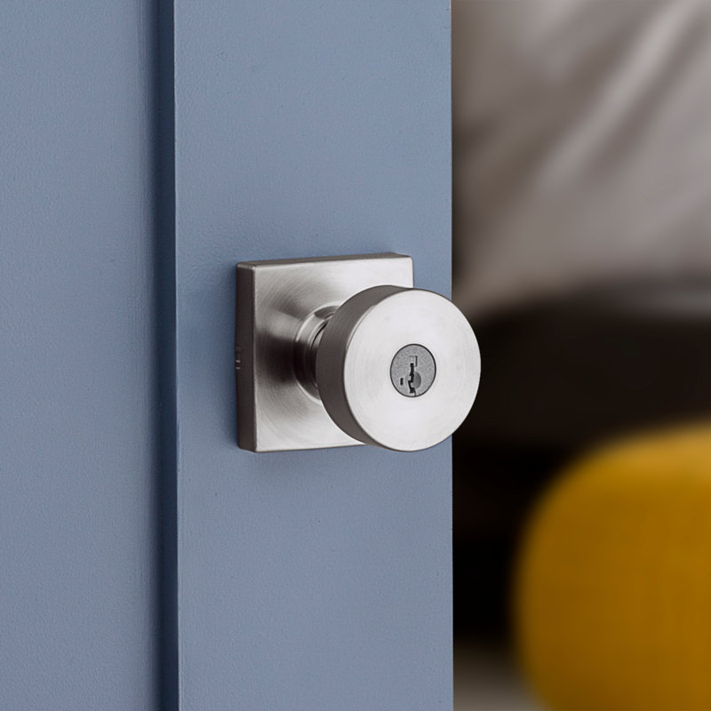Pismo Keyed Entry Knob featuring SmartKey Security, Satin Chrome