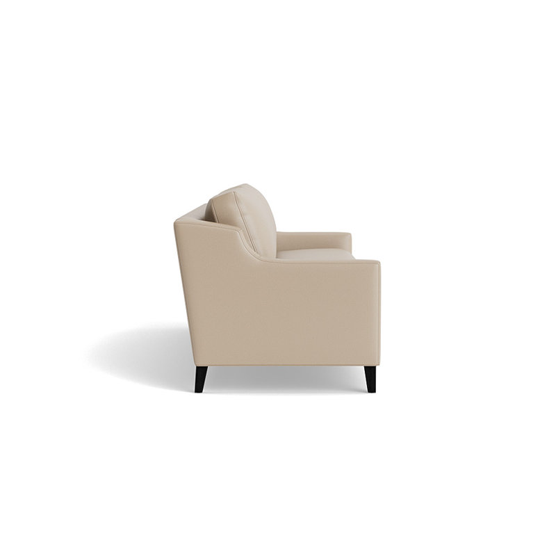 Canapé Gigi No Skirt en cuir 105, 35" H x 105" W x 36" D, Noir, Greenwich Performance Leather - Taupe