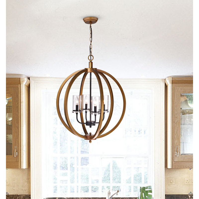 Hanrahan 4 - Light Dimmable Globe Chandelier