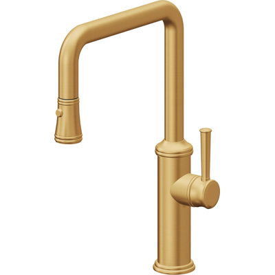 Davoli Kitchen Pull-Down Faucet with Button Sprayer - Quad Spout