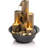 WCT202 Indoor Tabletop Tiered Water Fountain Featuring 3 Candles For Desktop And Table