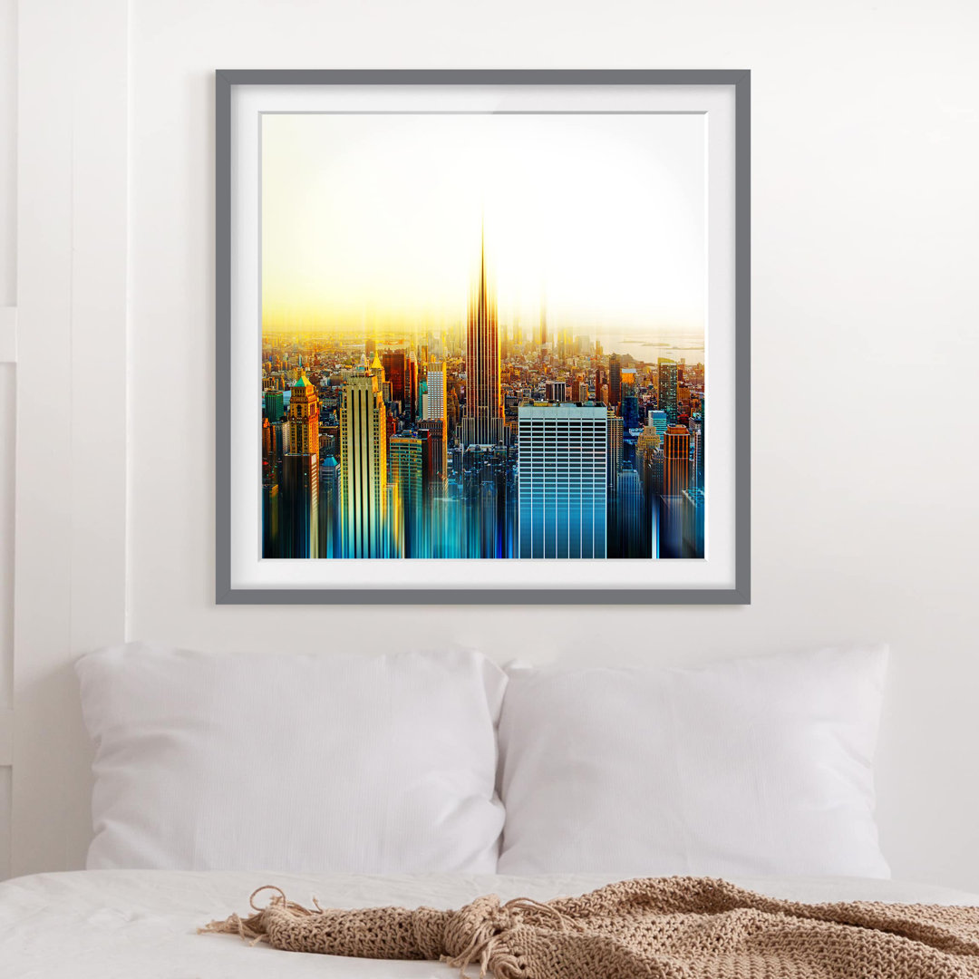 Gerahmtes Poster Abstract Manhattan