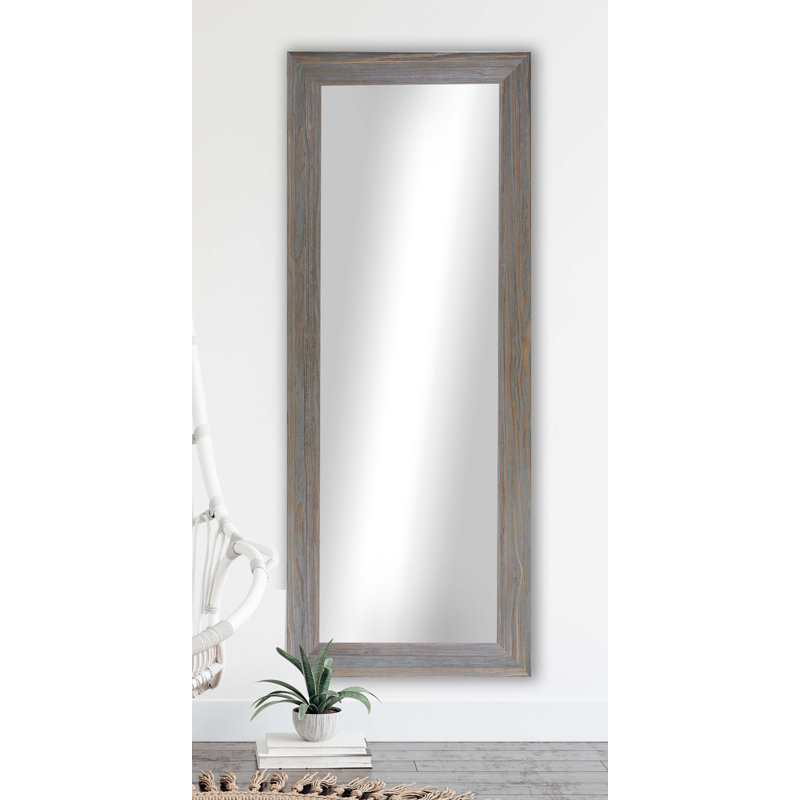 Steffani Wood Flat Wall Mirror