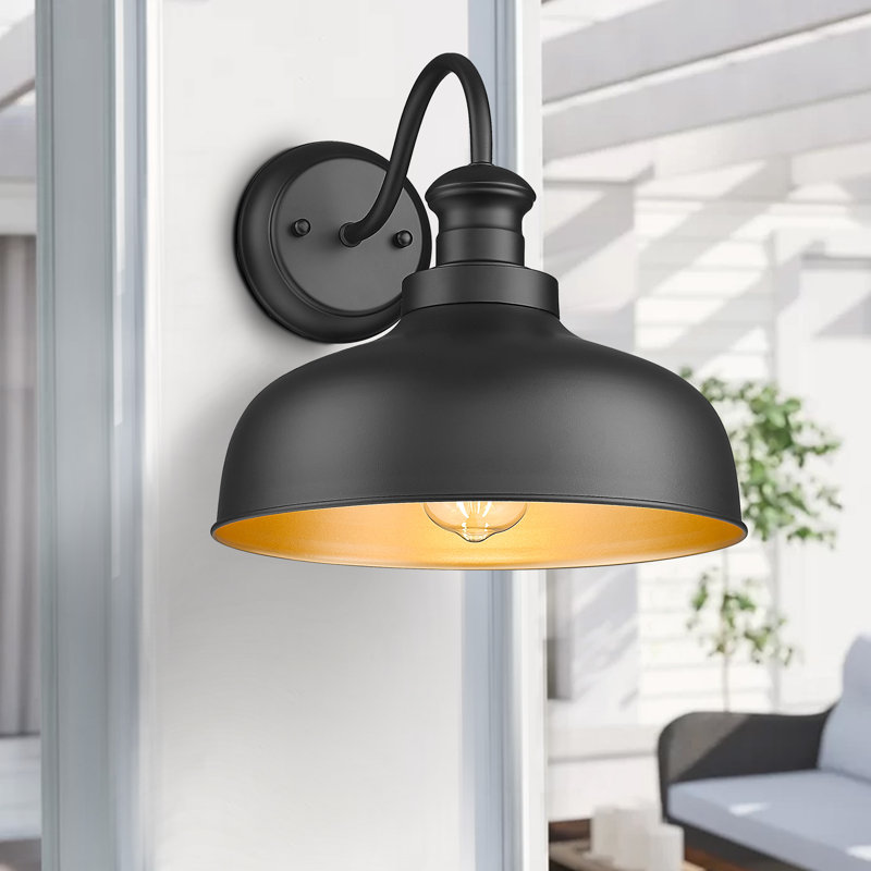 Black Outdoor Barn Light For Farmhouse, Weather Resistant Outdoor Wall Sconce, Outside Lighting For Porch, Garage, Patio, Entryway(Black, 3 Pack)