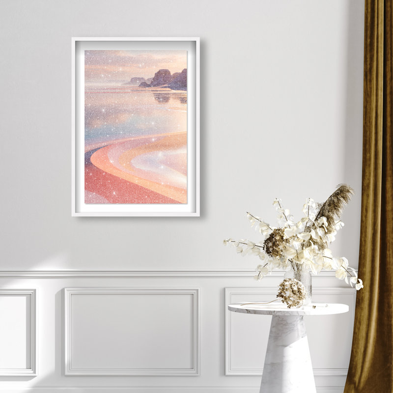 Coastal Dream Framed Graphic Art, 16.5"H x 11.5"W, White Shadowbox