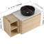 Meuble-lavabo mural de 42 po avec lavabo d'art en céramique, 1 tablette de rangement et 45 poignées cachées Fonctionnalité unique 2 portes à fermeture douce, matériau d'eau idéal pour les salles de bain humides-131262762