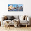Cleveland Cityscape Canvas Wall Art for Living Room Bedroom Office City Skyline Painting Wall Decorations Home Decor Modern Artwork Stretched and Framed Ready to Hang - 12"x16"x3 Panels