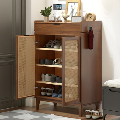 Walnut Solid wood Shoe Storage
