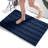 4 Pc Non-Slip Soft Plush Shaggy Chenille Striped Bathroom Rugs-1666688116-1666688117