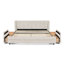 Structure de lit tapissier grand format avec tissu épais, cadre de lit rembourré confortable, tissu chenille, avec tête de lit et base de lit solide. Avec tiroir de rangement - beige (86 po x 68,5 po x 67 po)-1236507365-1236507352
