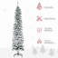 Arbre de Noël artificiel enneigé 6 pi avec branches réalistes et 395 pointes, assemblage et rangement faciles