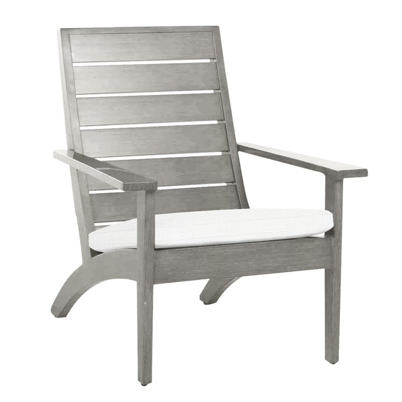 Kennebunkport Aluminum Adirondack Chair - Oyster, Oyster, Rollo Lace, Welt