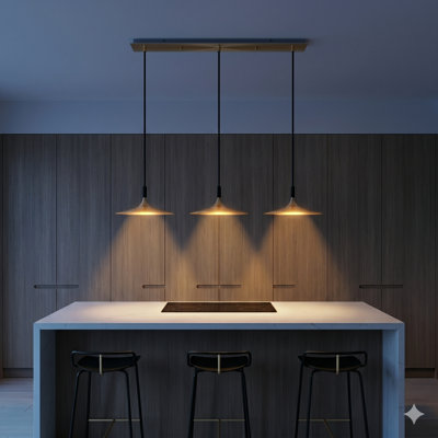 Judi 3-Light LED Kitchen Island Cone Pendant