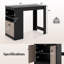 Table de bar 48 po avec armoire de rangement et support à vin