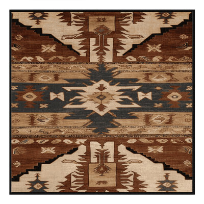 Tapis brun turc lavable à la machine