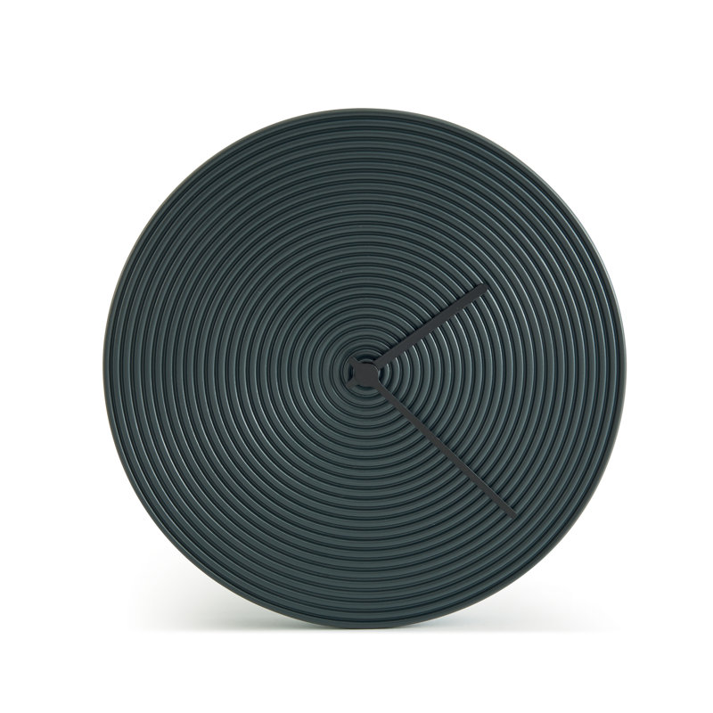 Ceramic, Metal Wall Clock, Black