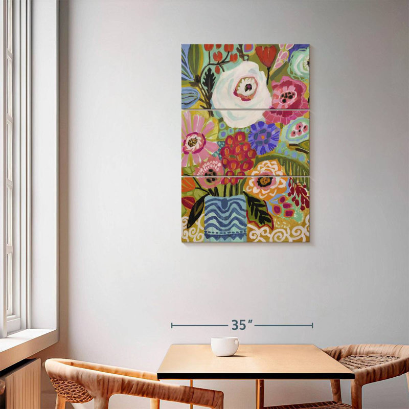 Harnek fleurs fraîches dans un vase II, H 57 po x l 36 po
