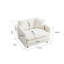 1+1+3 Seats : White Chenille, Solid Wood, Comfortable For Living Room 3 Piece , - Chenille Upholstery, Wood Frame