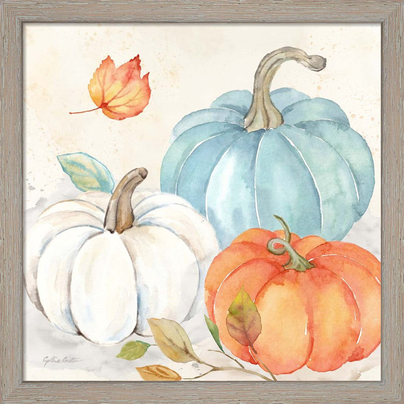 «Pumpkin Patch I» par Cynthia Coulter, art mural encadré