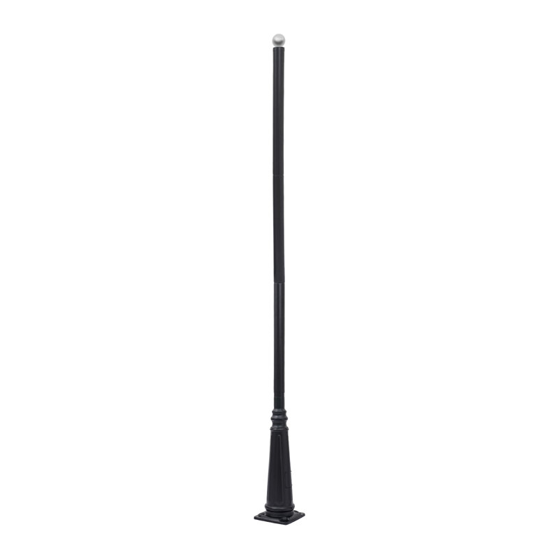Lampadaire d'extérieur en métal robuste avec cage au sol, H 122,04 po x l 10,63 po x P 10,63 po