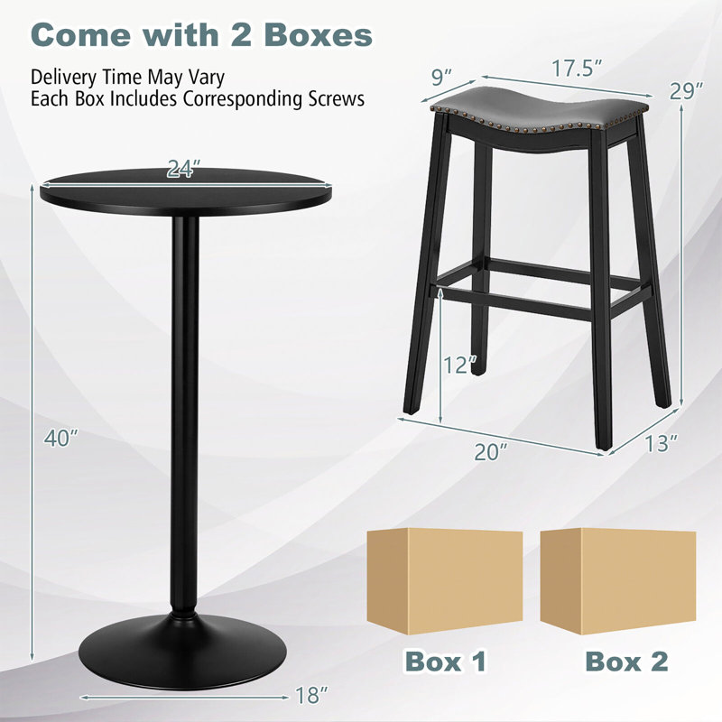 2 - Person Pedestal Dining Set