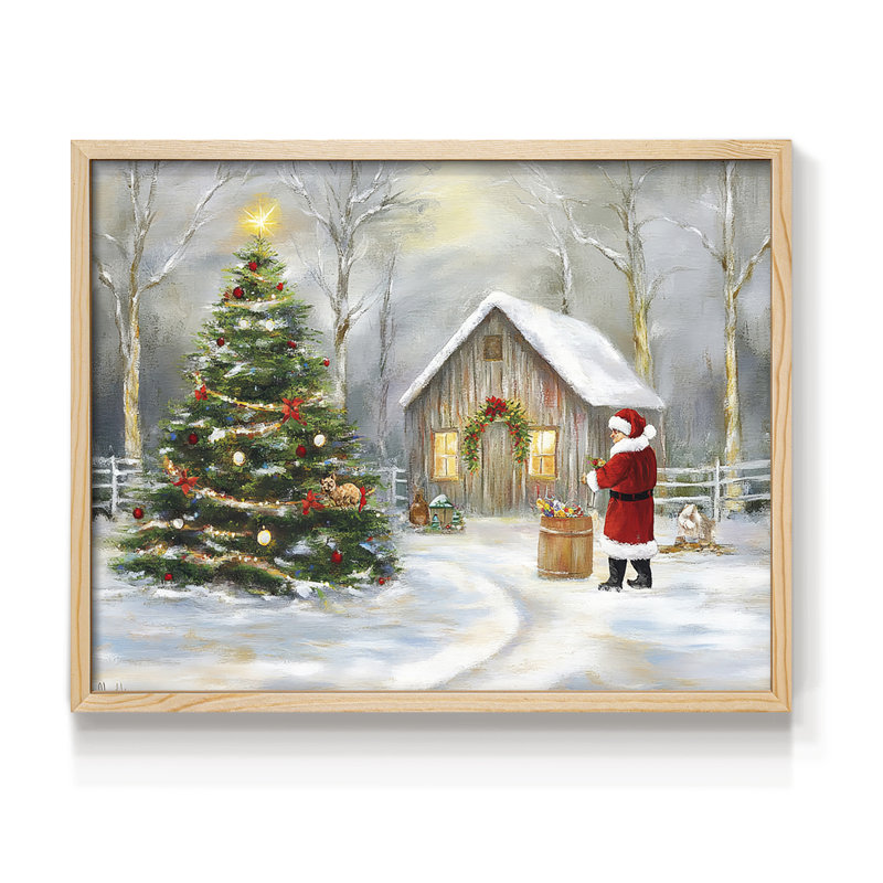 Art de Noël - DCCLX III - Reproduction encadrée - Restickable, H 8 po x l 10 po, Naturel