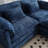 76.77" Chenille Loveseat With Ottoman-710105638