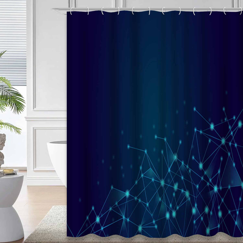 Rideau de douche à 12 crochets Creative, 72" L x 78" W