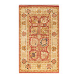 Contemporary One-of-a-Kind 3' 2" X 5' 3" Hand Knotted Area Rug
