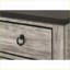 Table de chevet 2 tiroirs avec boutons en métal Rustic Gray