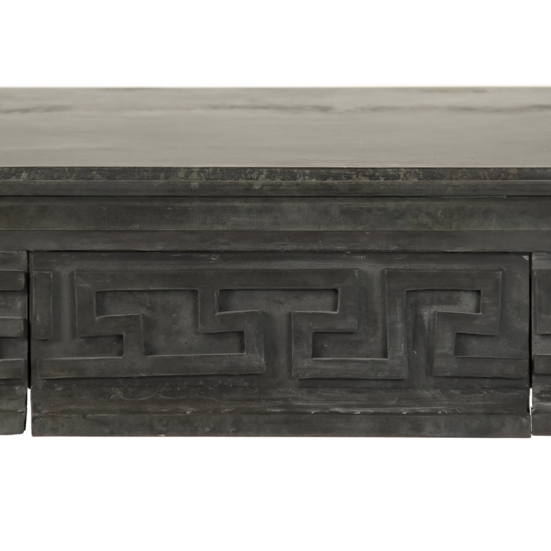 Dash Charcoal Metal Rectangular End Table with Storage