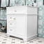 Meuble-lavabo simple autoportant moderne avec lavabo en céramique, porte à fermeture douce et grand rangement-938024088