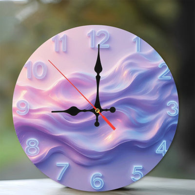 Horloge abstraite avec art au néon