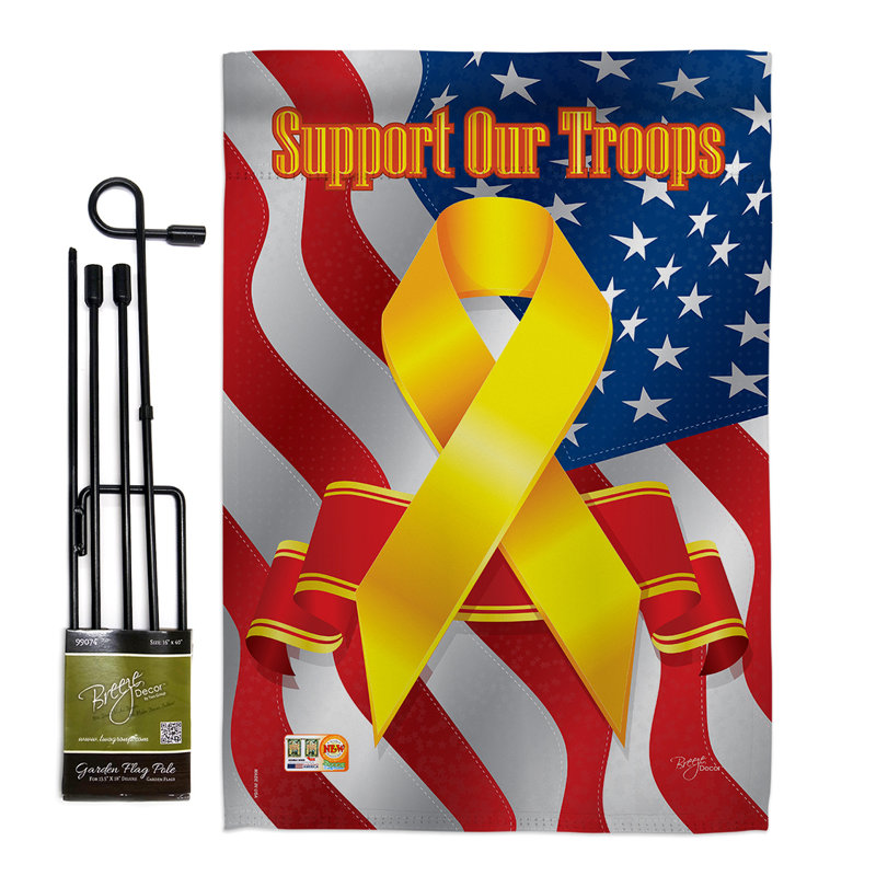 Patriotic Multi-Color Polyester Outdoor Garden Flag 13" x 18.5"