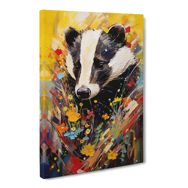 Badger Abstract No.3 - Wrapped Canvas, 76cm H x 50cm W x 3cm D