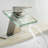 Waterfall Single Hole Single-Handle Low-Arc Bathroom Faucet With Glass Spout-107402231