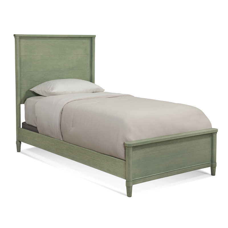 Clair Solid Wood Standard Bed, Antique Frost White, Twin