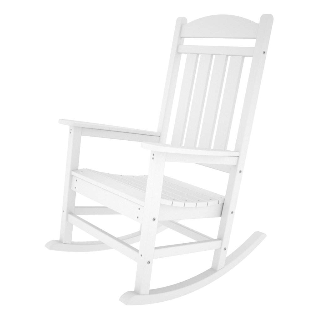 POLYWOOD® Rocker Patio Rocking Chair, White