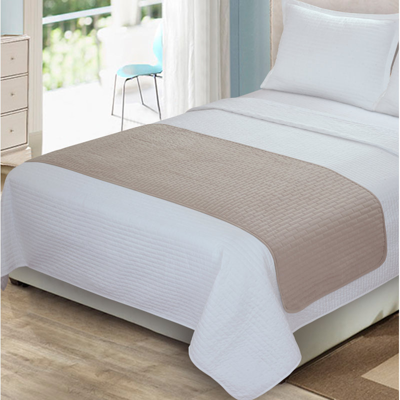 South Point Hospitality 120 GSM Luxury Microfiber Bed Runner, Brownstone, Queen