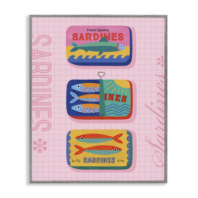 Vive sardine peut dessiner, estampe numérique par Nina Seven