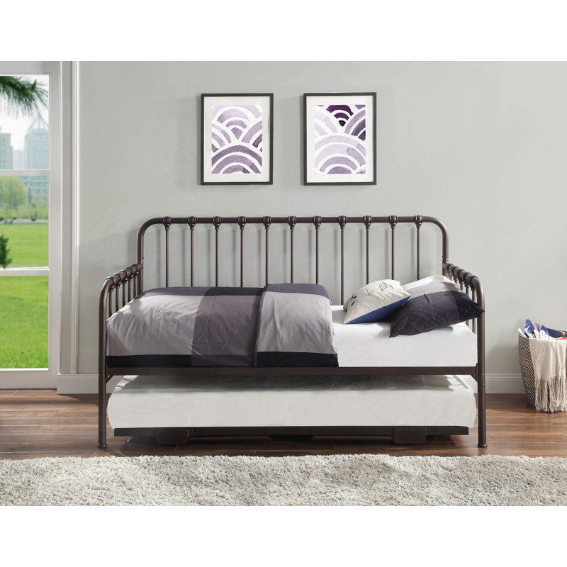 Méridienne avec lit gigogne relevable 1pc, Bronze
