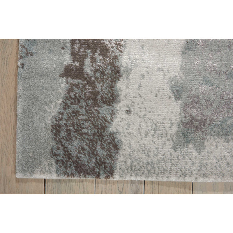 Viscose Abstract Indoor Rug, Rectangle 7'9" x 9'9"